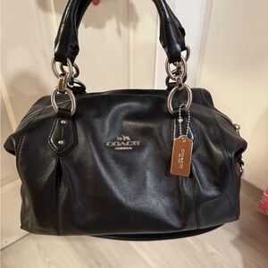 Coach Black Leather Handbag Duffle
